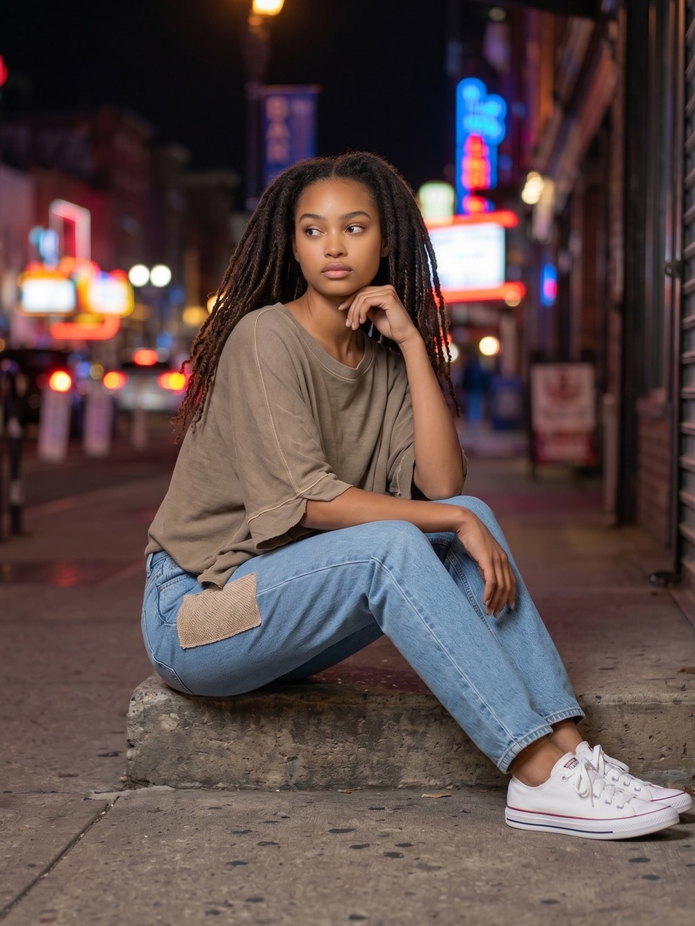 We The Free Relaxed Taupe Oversized Short Sleeve Tee - Picture 2 of 6